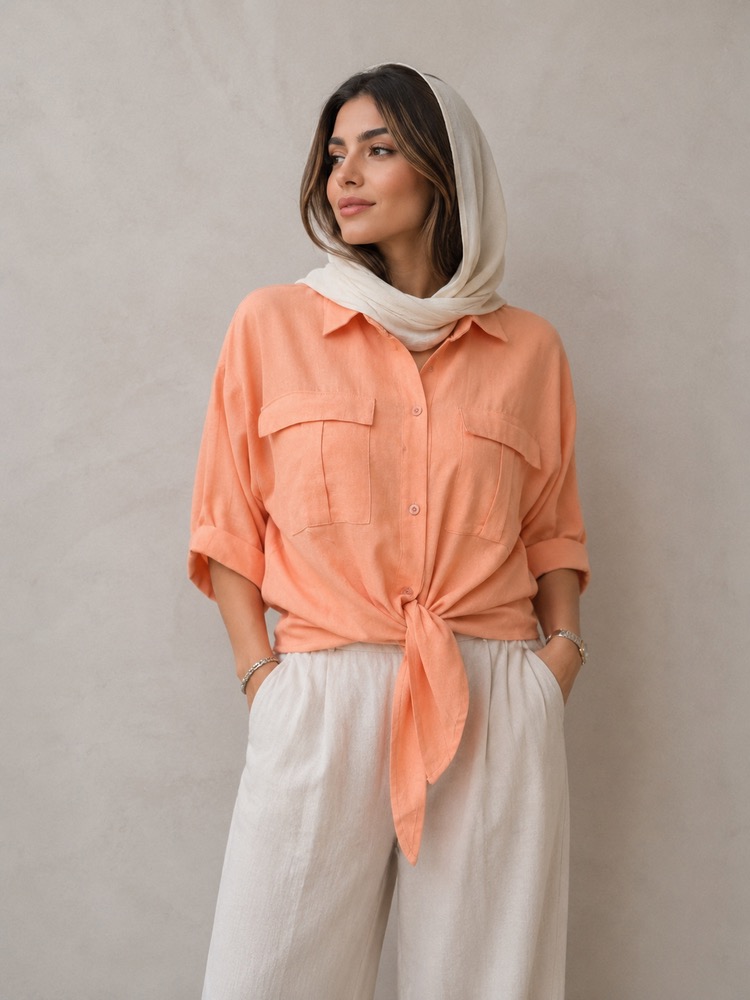 شومیز گره ای ساده زنانه