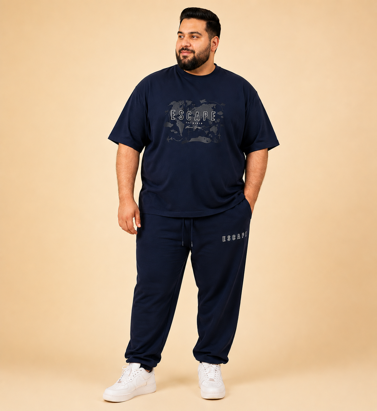 ست سایز بزرگ مردانه تیشرت و شلوار
