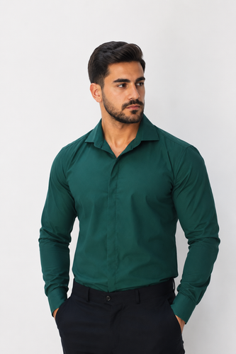 پیراهن مردانه دوشین سبز کله غازی