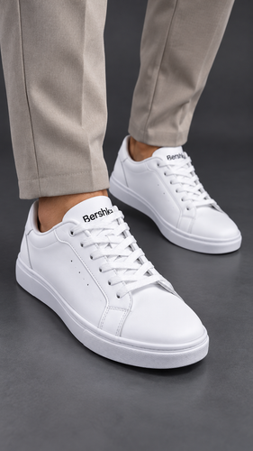 کتونی ونس مردانه برشکا سفید اسپرت مینیمال و شیک