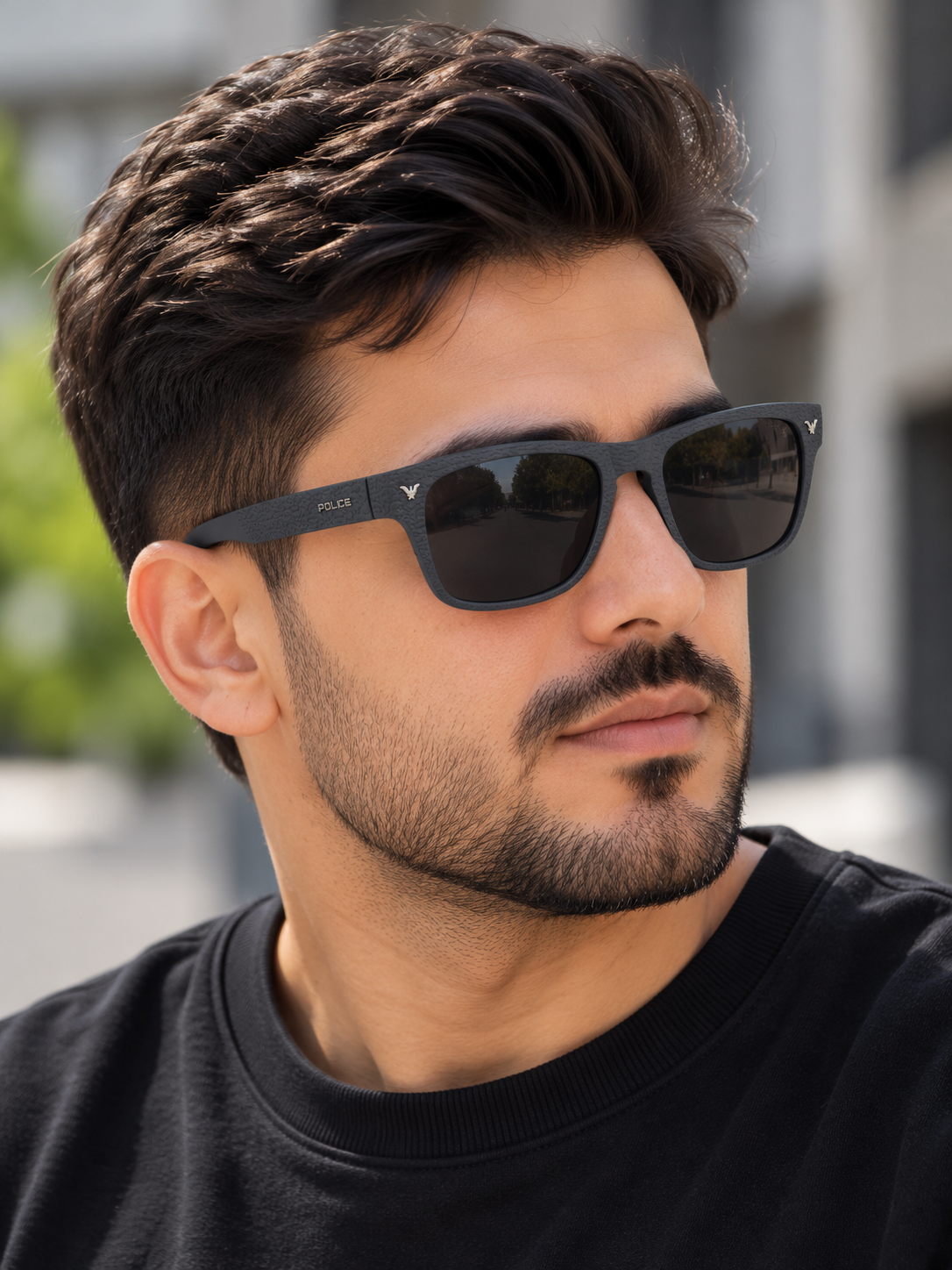 عینک مردانه فرم زغالی  uv400