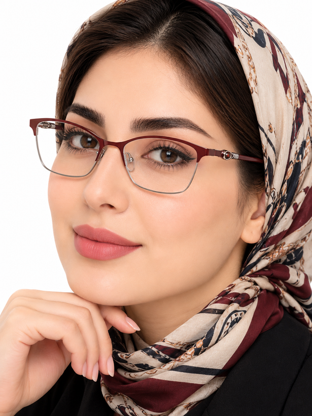 عینک زنانه طبی فرم فلزی